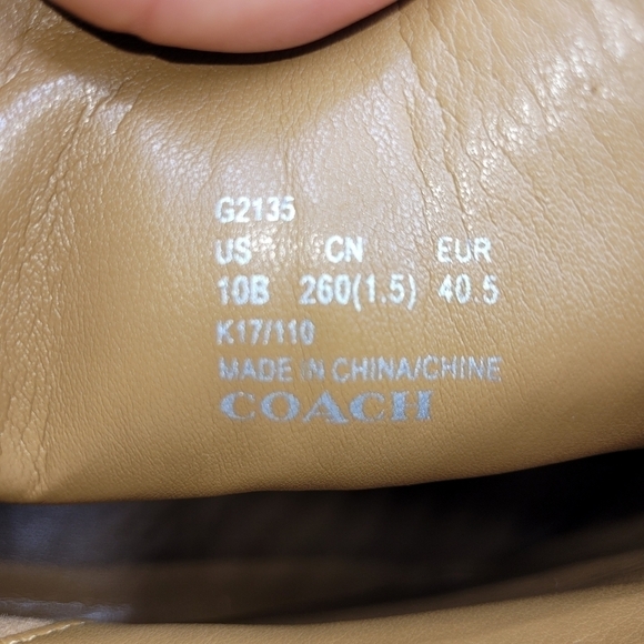 Coach Terence Scallop Soft Shine Calf Ankle Boots in Black Leather Size 10 B - Picture 15 of 16